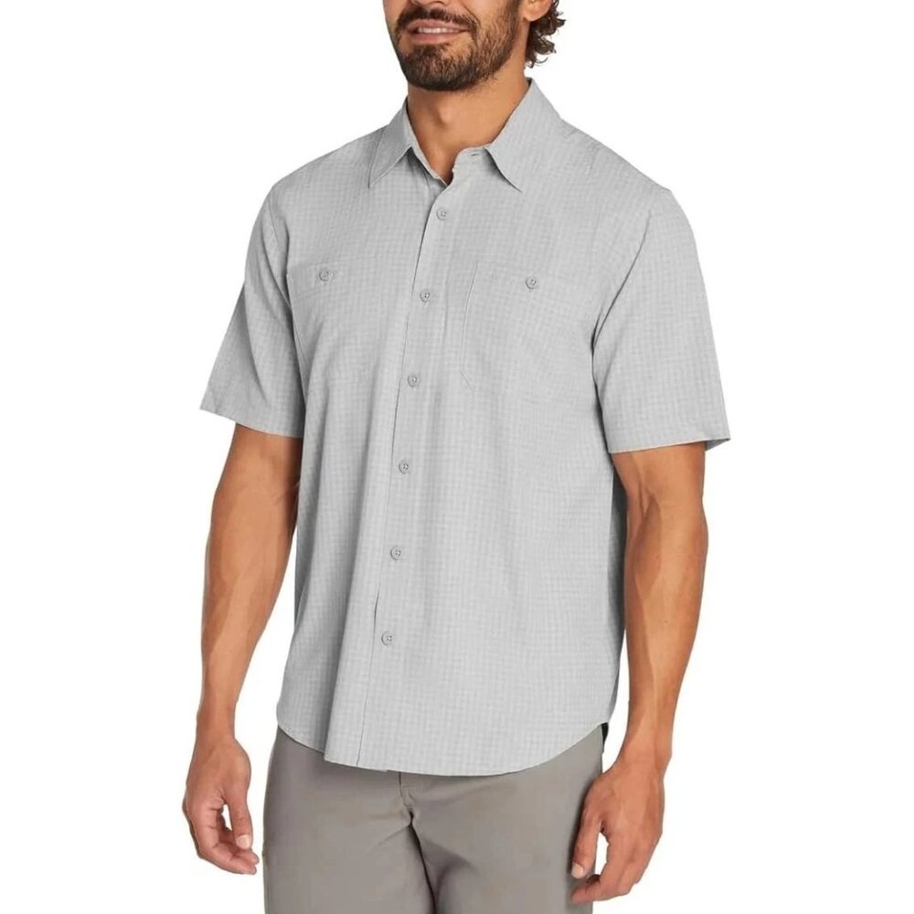 NWT Orvis Light Gray Casual Button Down Shirt XL